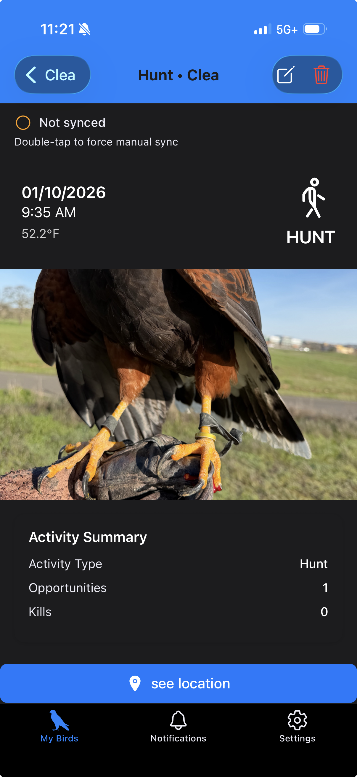 Photo Documentation - Attach photos to records and build a visual history of your bird